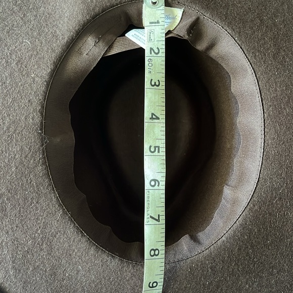 Universal Thread chocolate brown 100% wool wide brimmed fedora hat w band - Picture 6 of 7